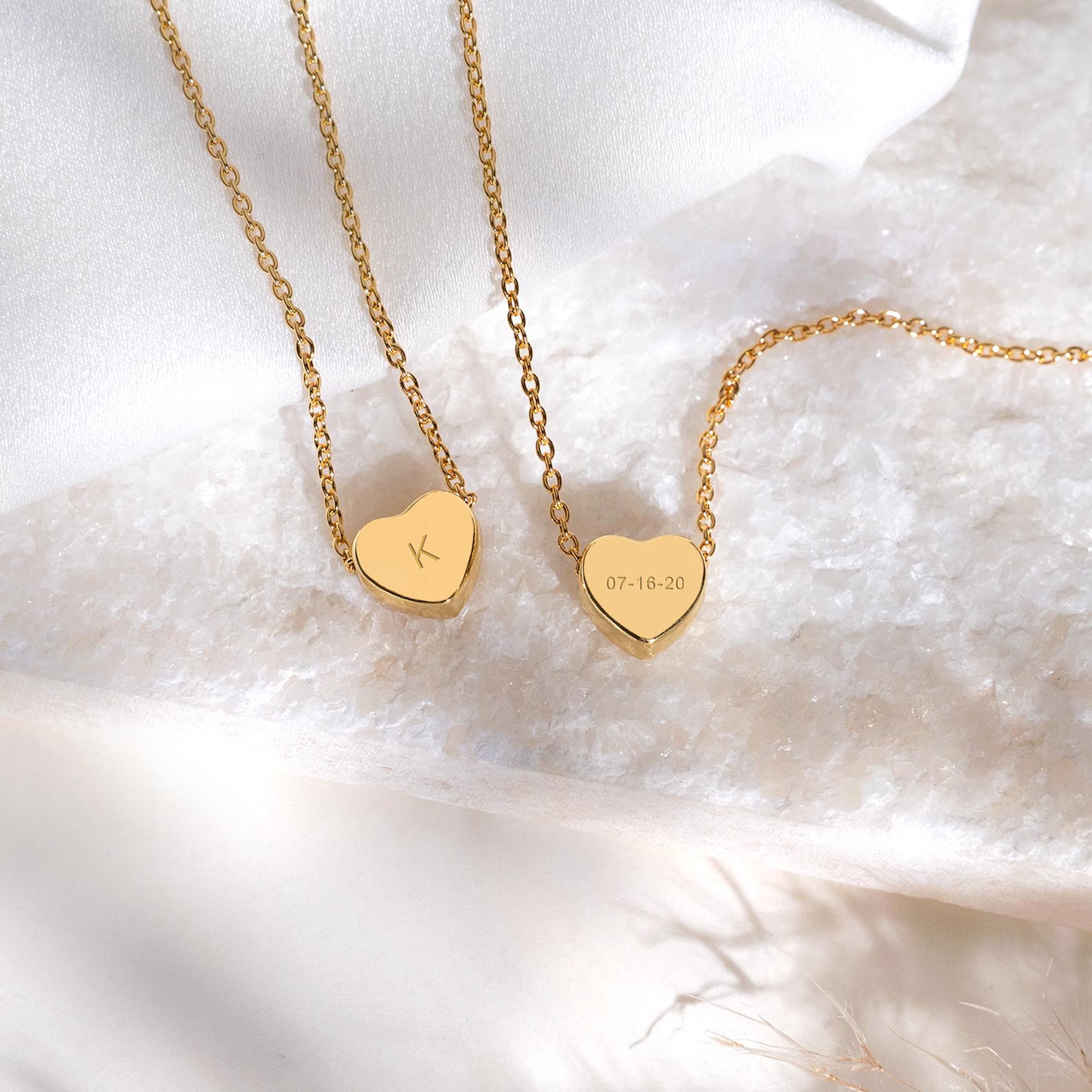 Initial Heart Locket Necklace