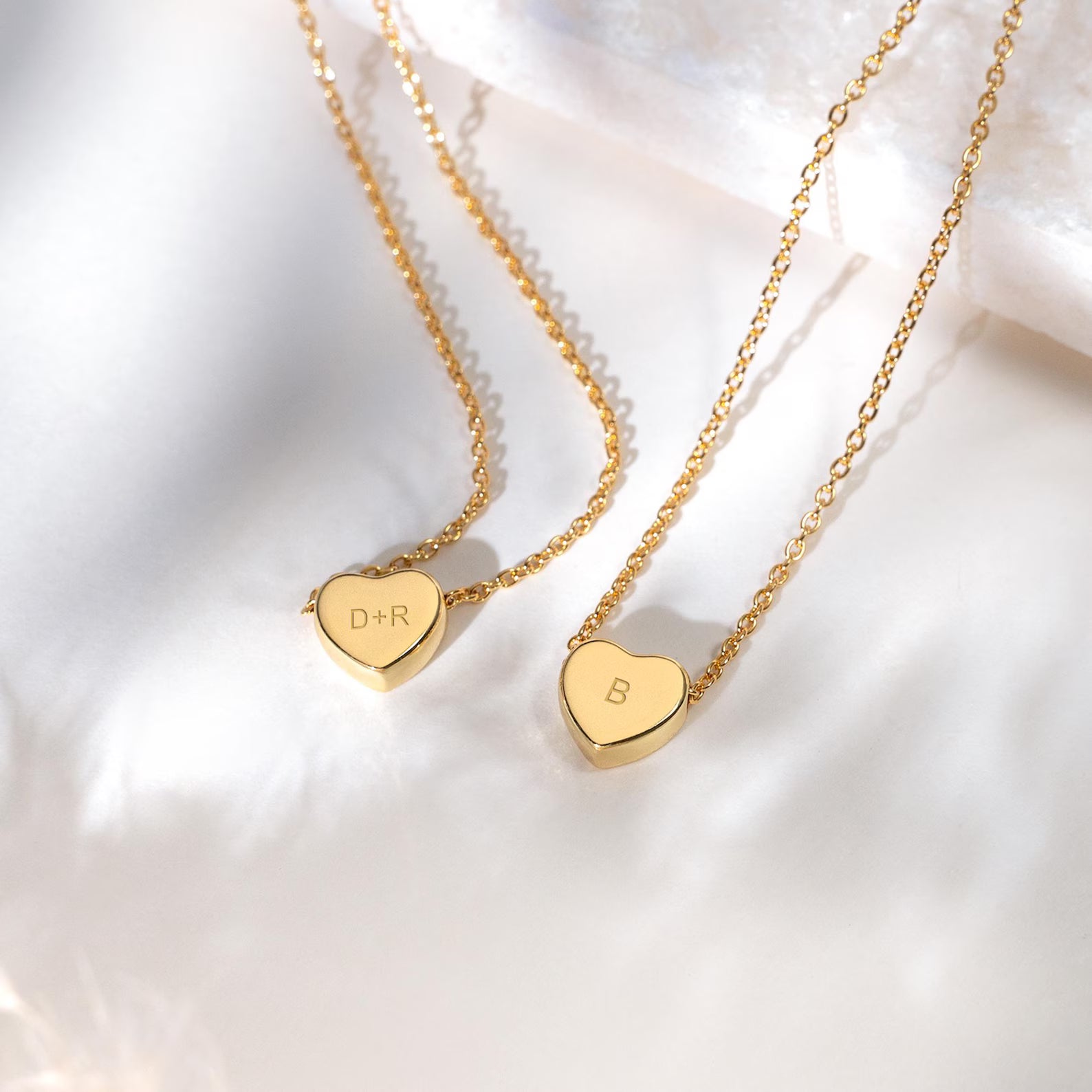Initial Heart Locket Necklace