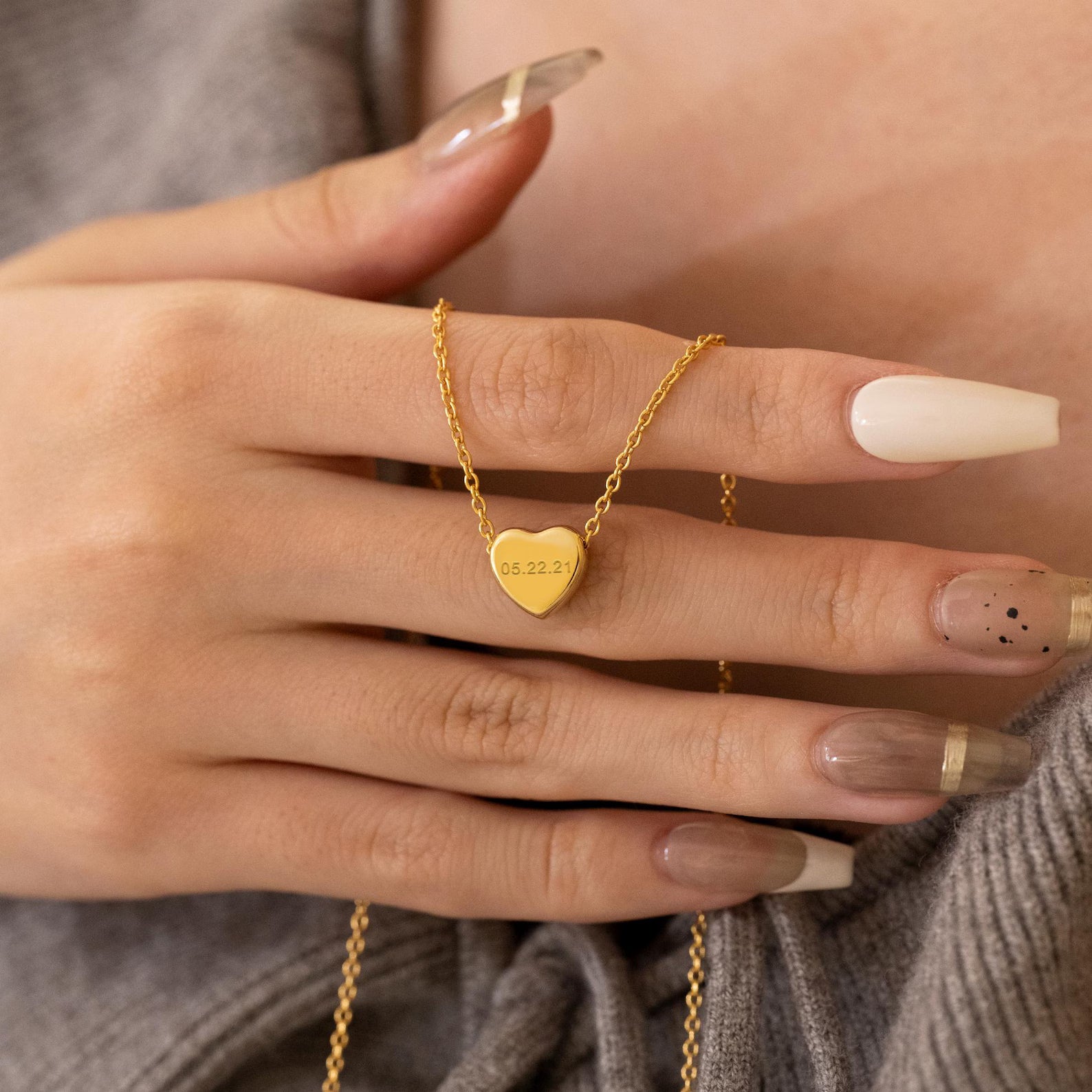 Initial Heart Locket Necklace
